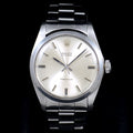 นาฬิกา Rolex Ref.6426 หน้าปัดสีเงิน สายOysterแท้ ตัวเรือนไม่เคยขัด มีใบ ปี1973 ไขลาน ขนาด 34 mm