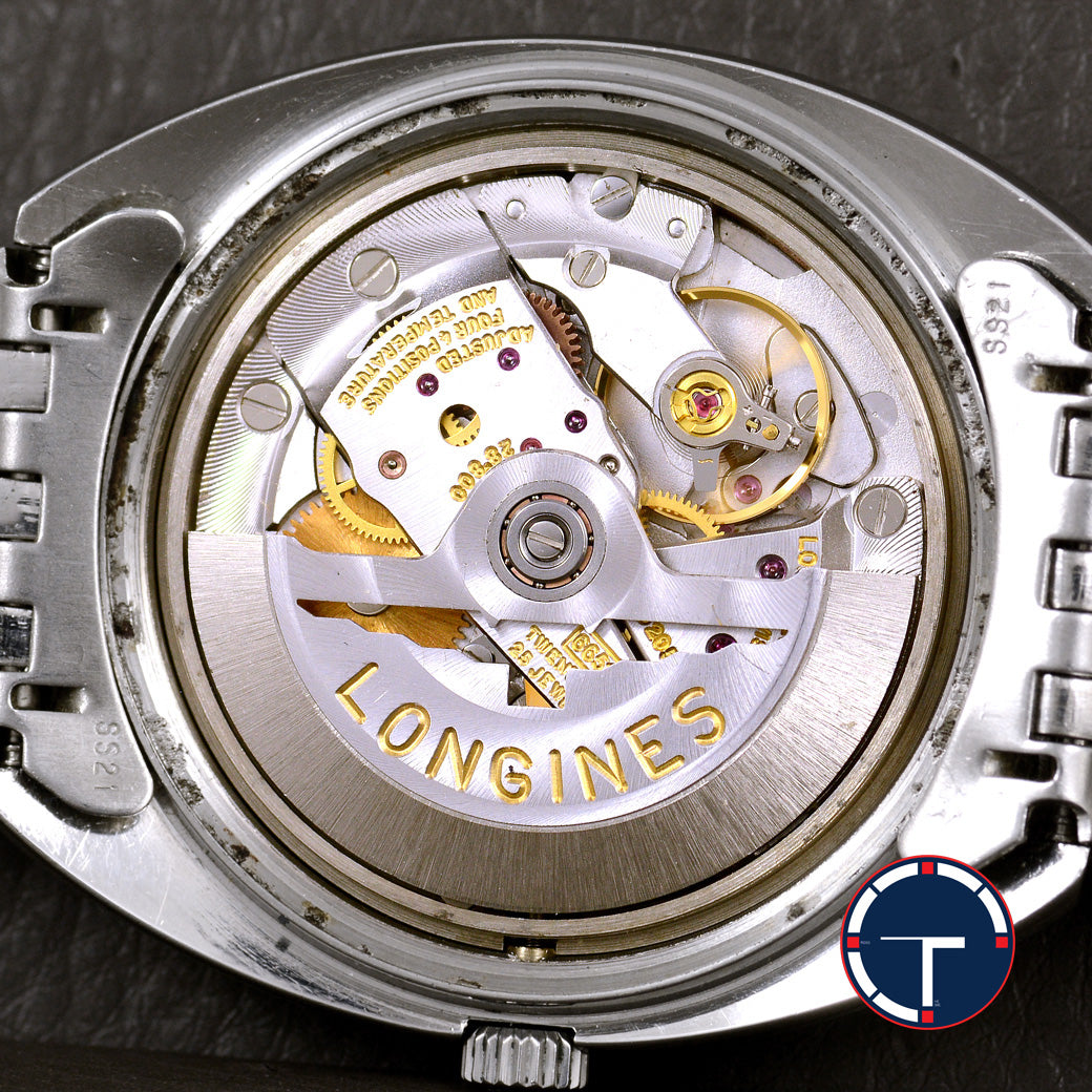 นาฬิกา Longines Ultra Chron หน้าปัดสีเงิน ทรงจานบิน สายเหล็กแท้ Automatic ขนาด 35 mm