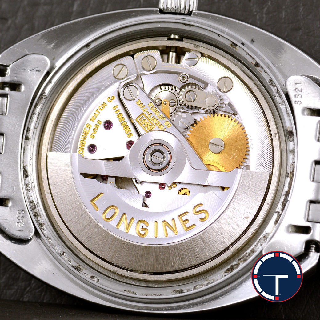นาฬิกา Longines Ultra Chron หน้าปัดสีเงิน ทรงจานบิน สายเหล็กแท้ Automatic ขนาด 35 mm