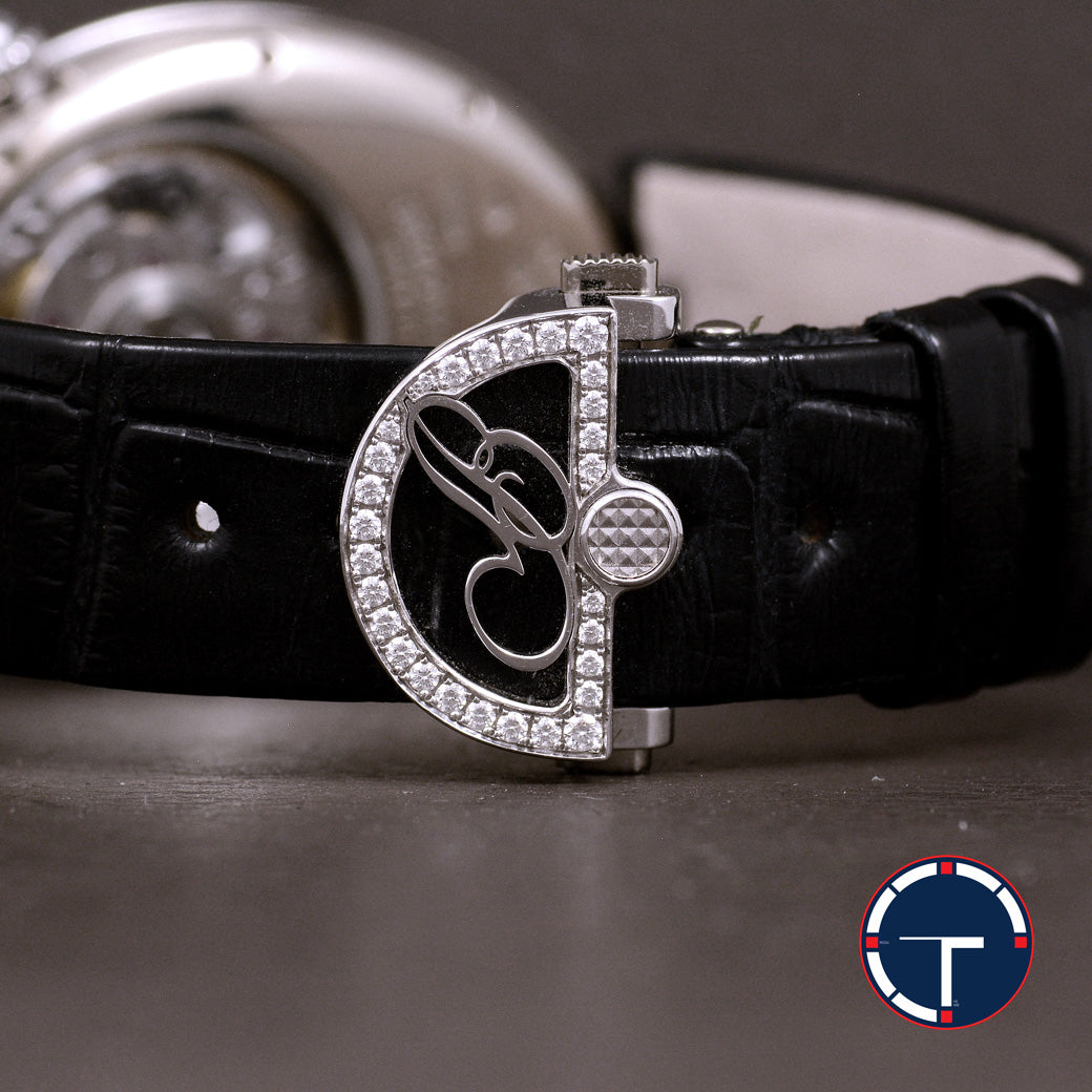นาฬิกา Breguet Reine De Naples White Gold With Black Leather Watch MOP Dial Shopไทย ปี2022 Automatic ขนาด 29.5 x 37 mm