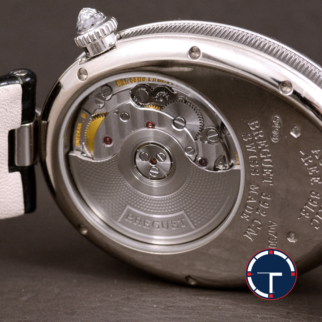 นาฬิกา Breguet Reine De Naples White Gold With Black Leather Watch MOP Dial Shopไทย ปี2022 Automatic ขนาด 29.5 x 37 mm