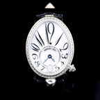 นาฬิกา Breguet Reine De Naples White Gold With Black Leather Watch MOP Dial Shopไทย ปี2022 Automatic ขนาด 29.5 x 37 mm