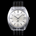 นาฬิกา Longines Ultra Chron หน้าปัดสีเงิน ทรงจานบิน สายเหล็กแท้ Automatic ขนาด 35 mm
