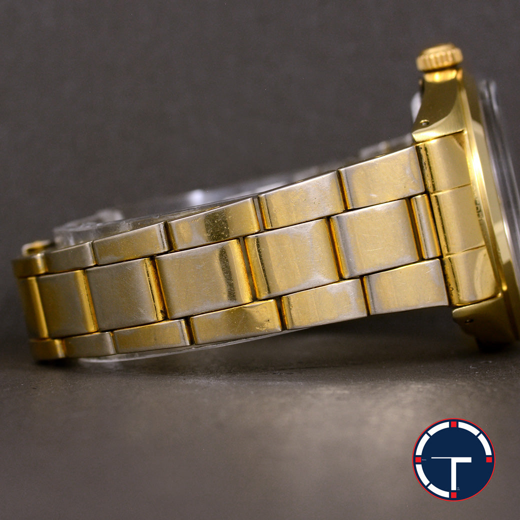 นาฬิกา Rolex Air-King Gold Capped Ref.5520 หน้าปัดลายผ้า ตัวเรือนทองหุ้ม มีสายเหล็กOysterแท้ทองหุ้ม นาฬิกาปี1971 Automatic ขนาด 34 mm