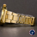 นาฬิกา Rolex Air-King Gold Capped Ref.5520 หน้าปัดลายผ้า ตัวเรือนทองหุ้ม มีสายเหล็กOysterแท้ทองหุ้ม นาฬิกาปี1971 Automatic ขนาด 34 mm