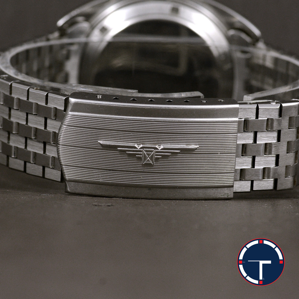 นาฬิกา Longines Ultra Chron หน้าปัดสีเงิน ทรงจานบิน สายเหล็กแท้ Automatic ขนาด 35 mm