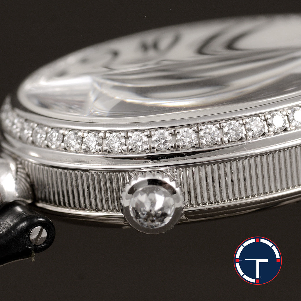 นาฬิกา Breguet Reine De Naples White Gold With Black Leather Watch MOP Dial Shopไทย ปี2022 Automatic ขนาด 29.5 x 37 mm