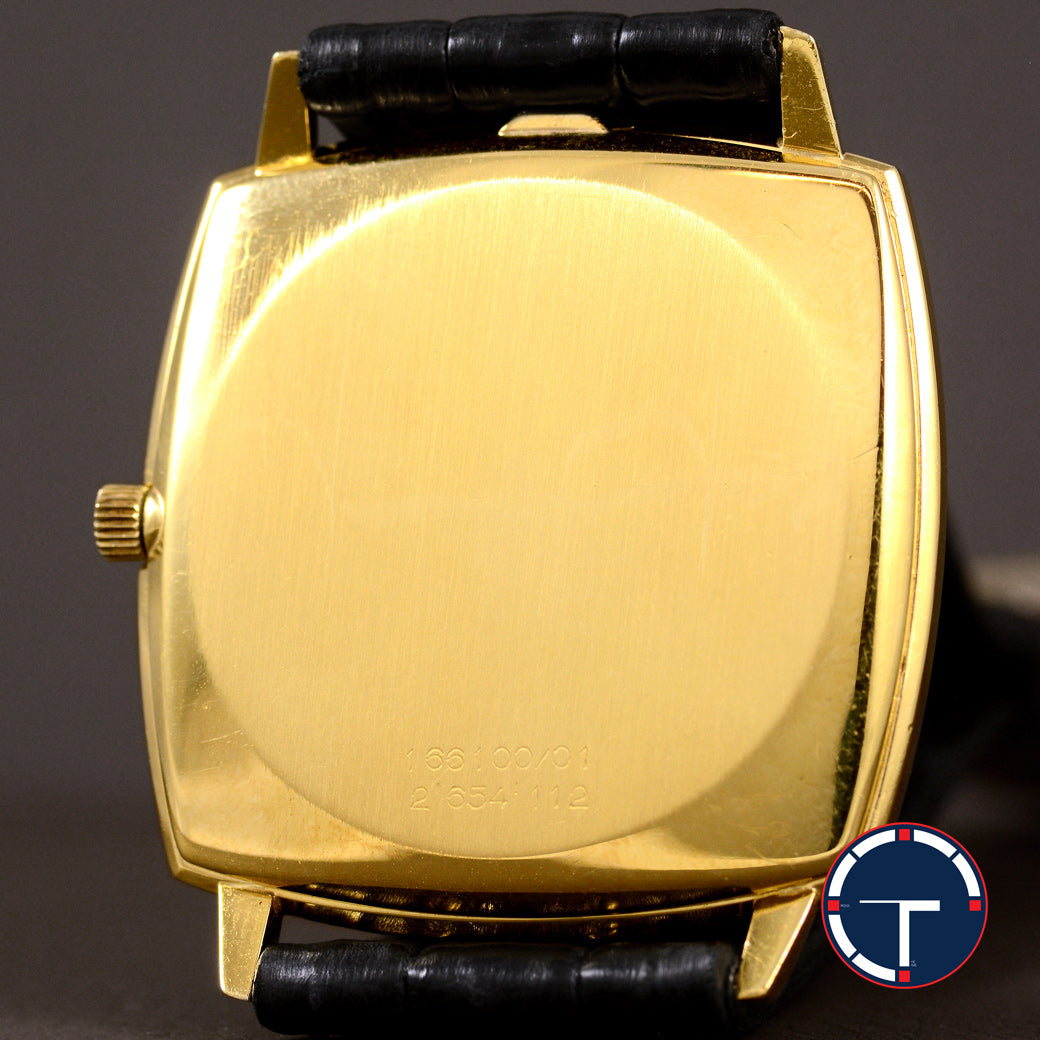นาฬิกา Universal Golden Shadow Genève Ref.166100/01 Yellow Gold 18K Microrotor หน้าปัดสีขาว หลักชั่วโมงเลขโรมัน ตัวเรือนทองคำ18k Automatic ขนาด 32x32 mm