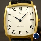 นาฬิกา Universal Golden Shadow Genève Ref.166100/01 Yellow Gold 18K Microrotor หน้าปัดสีขาว หลักชั่วโมงเลขโรมัน ตัวเรือนทองคำ18k Automatic ขนาด 32x32 mm