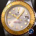 นาฬิกา Rolex Yacht-Master Ref.168623 SeriesA หน้าสีเทา 2กษัตริย์ กระจกSapphire สายOysterแท้ นาฬิกาปี1998 Automatic ขนาด 36 mm