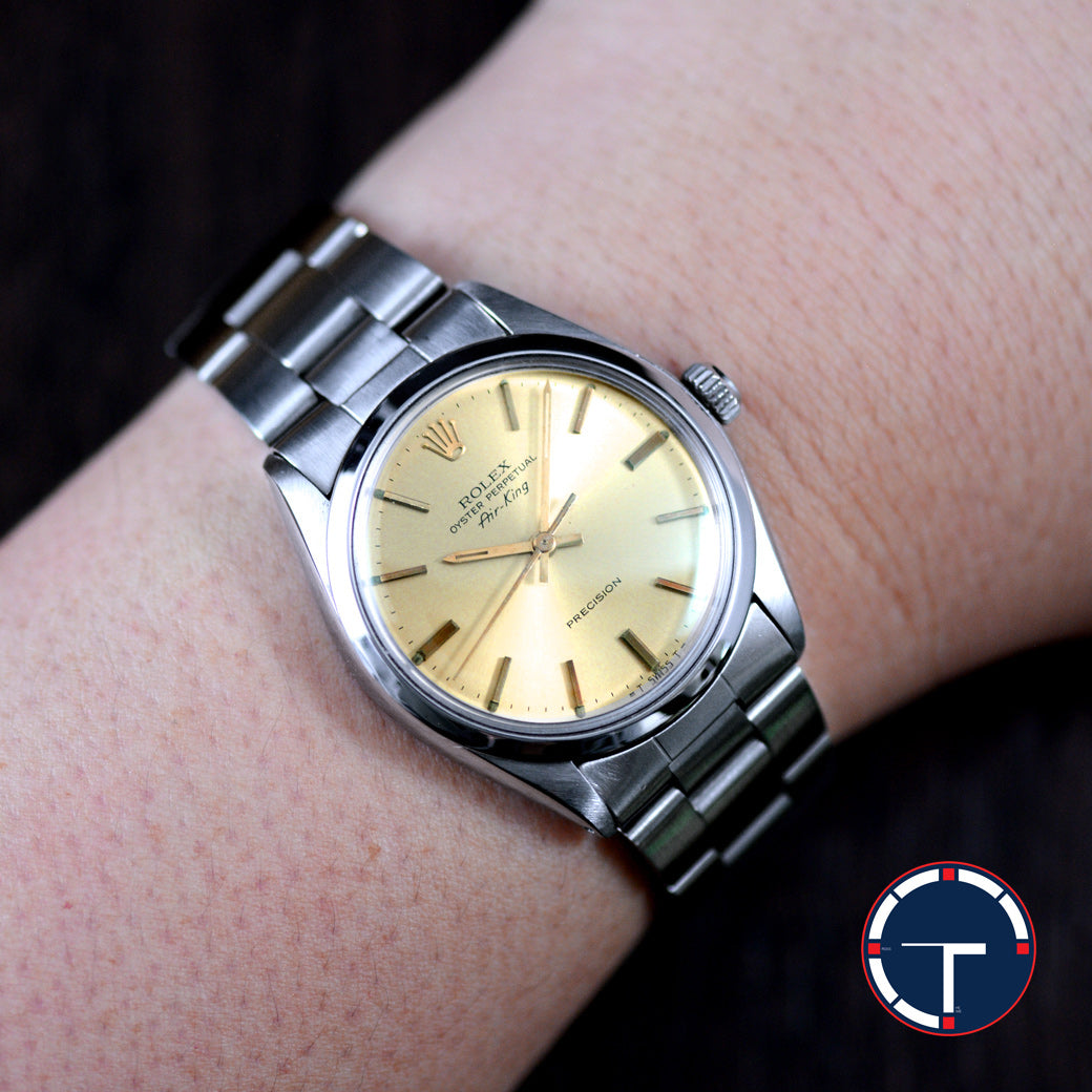 นาฬิกา Rolex Air-King Ref.5500 หน้าปัดสีทอง สายOysterแท้ Automatic ขนาด 34 mm