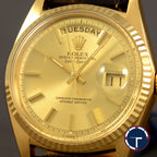**HOLD** นาฬิกา Rolex Day-Date Ref.1803 หน้าปัดสีทอง ขอบหยักทองคำ18K ตัวเรือนทองคำ18K นาฬิกาปี1970 Automatic ขนาด 36 mm