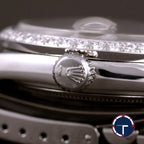 นาฬิกา Rolex DateJust Ref.1601 Sigma หน้าปัดสีเงิน หลักชั่วโมงทองคำขาว ขอบทองคำขาวฝังเพชร(ทำใหม่) สายจูบีลี่แท้ นาฬิกาปี1969 Automatic ขนาด 36 mm