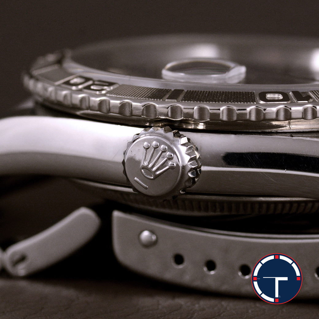 นาฬิกา Rolex DateJust Turn-O-Graph Thunderbird SeriesF Blue Dial Ref.16264 หน้าปัดสีน้ำเงิน ขอบทองคำขาว กระจกSapphireเลเซอร์ สายOysterแท้ นาฬิกาปี2005 Automatic ขนาด 36 mm