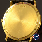 นาฬิกา Audemars Piguet(AP) Jules Audemars Yellow Gold 18K หน้าปัดสีขาว หลักชั่วโมงเลขโรมัน ตัวเรือนทองคำ18K สายหนังแท้ หัวเข็มขัดแท้ ไขลาน(Manual Winding) ขนาด 34 mm