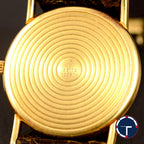 นาฬิกา Corum "Unpolished" Karesansui Garden Ref.58102 18K Yellow Gold หน้าปัดสีทอง ตัวเรือนทองคำ18K(แบบาง)"ไม่เคยขัด" สายหนังแท้ หัวเข็มขัดแท้ Automatic ขนาด 35 mm