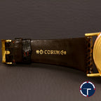 นาฬิกา Corum "Unpolished" Karesansui Garden Ref.58102 18K Yellow Gold หน้าปัดสีทอง ตัวเรือนทองคำ18K(แบบาง)"ไม่เคยขัด" สายหนังแท้ หัวเข็มขัดแท้ Automatic ขนาด 35 mm