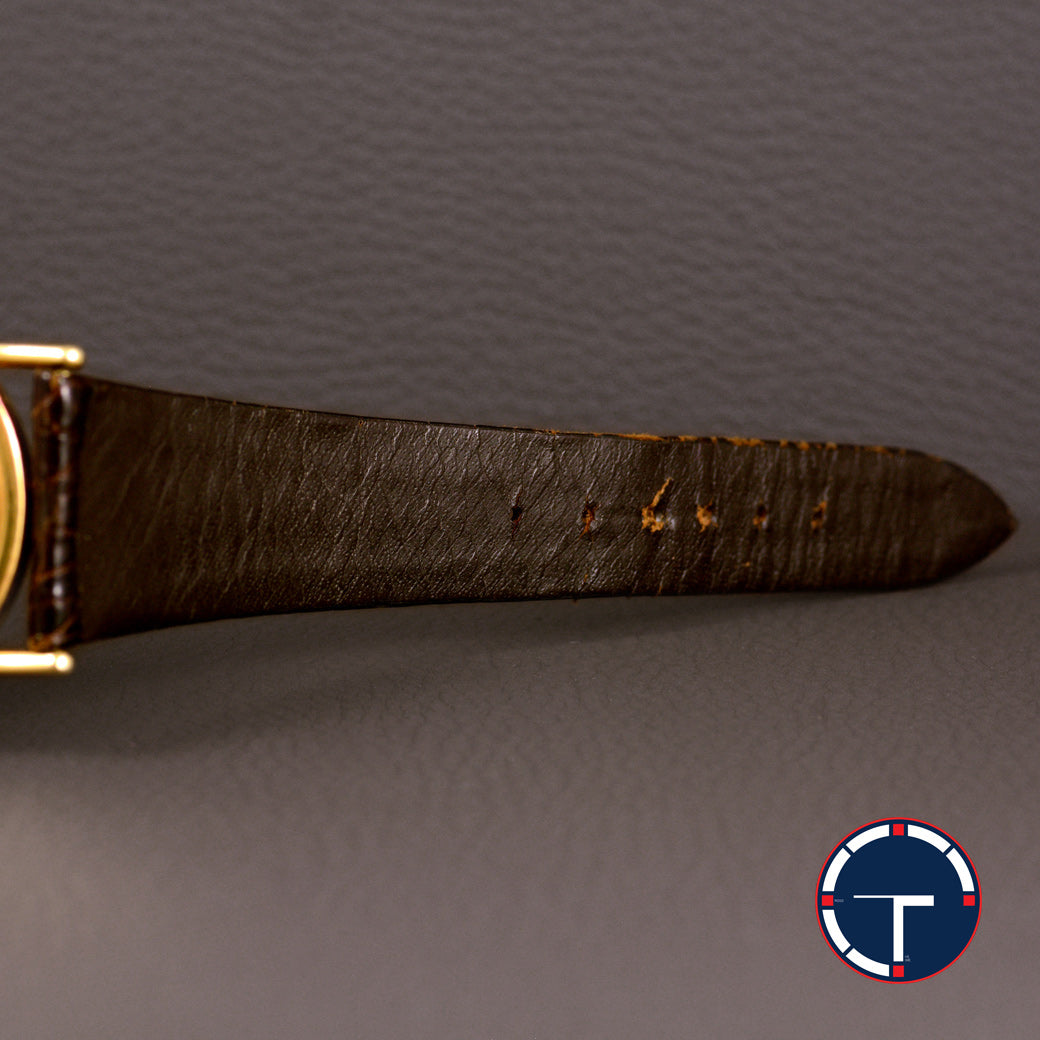นาฬิกา Corum "Unpolished" Karesansui Garden Ref.58102 18K Yellow Gold หน้าปัดสีทอง ตัวเรือนทองคำ18K(แบบาง)"ไม่เคยขัด" สายหนังแท้ หัวเข็มขัดแท้ Automatic ขนาด 35 mm