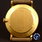 นาฬิกา Rolex "Unpolished" Cellini Ref.5112 หน้าปัดสีขาวมุก หลักชั่วโมงเลขอารบิก ตัวเรือนทองคำ18Kทรงกลม "ไม่เคยขัด" หัวเข็มขัดแท้ นาฬิกาปี1999 ไขลาน(Manual Winding) ขนาด 31 mm