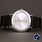 นาฬิกา Rolex Cellini "Unpolished" White Gold หน้าปัดสีเงิน ตัวเรือนทองคำขาวทรงไข่นอน ไม่เคยขัด สายหนังเดิม หัวเข็มขัดแท้ นาฬิกาปี1976 ไขลาน(Manual Winding) ขนาด 31 mm