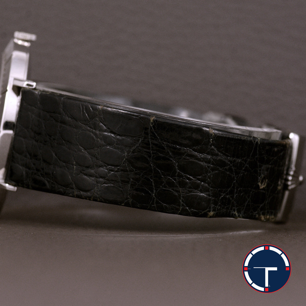 นาฬิกา Rolex Cellini "Unpolished" White Gold หน้าปัดสีเงิน ตัวเรือนทองคำขาวทรงไข่นอน ไม่เคยขัด สายหนังเดิม หัวเข็มขัดแท้ นาฬิกาปี1976 ไขลาน(Manual Winding) ขนาด 31 mm