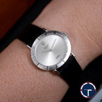 นาฬิกา Rolex Cellini "Unpolished" White Gold หน้าปัดสีเงิน ตัวเรือนทองคำขาวทรงไข่นอน ไม่เคยขัด สายหนังเดิม หัวเข็มขัดแท้ นาฬิกาปี1976 ไขลาน(Manual Winding) ขนาด 31 mm