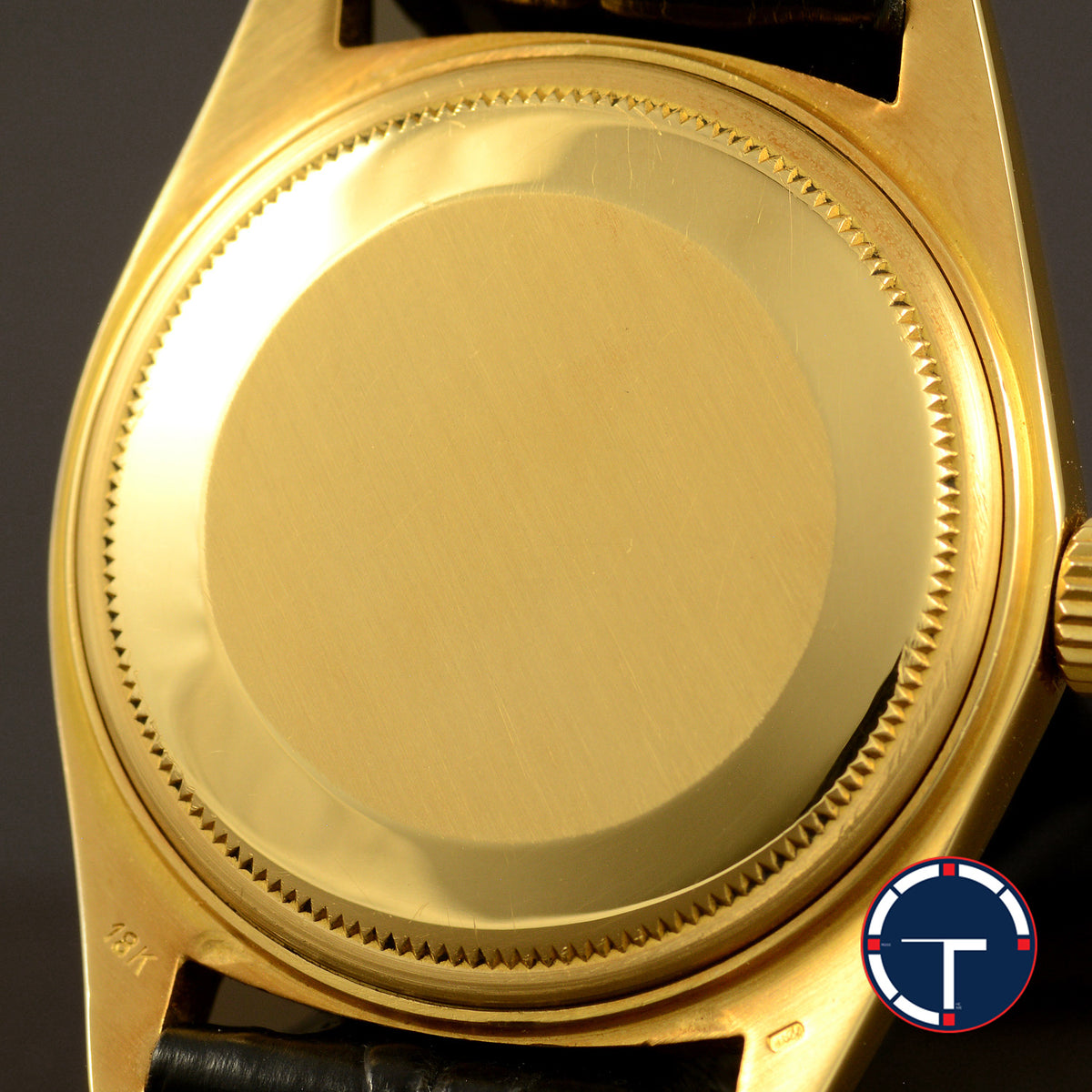 นาฬิกา Rolex Day-Date Ref.1803 หน้าปัดสีทอง ขอบหยักทองคำ18K ตัวเรือนทองคำ18K นาฬิกาปี1973 Automatic ขนาด 36 mm
