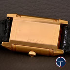 นาฬิกา Jaeger-Lecoultre "Unpolished" Reverso Duoface Ref.266.244 หน้าที่1หน้าปัดมุกวงตรงกลางกิโยเช่(Guilloché) และหน้าที่2หน้าปัดมุก ขอบประดับเพชร ตัวเรือนทองคำ18K"ไม่เคยขัด" สายหนังแท้ หัวเข็มขัดแท้ ไขลาน ขนาด 21x33 mm