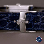 นาฬิกา Rolex Cellini "Unpolished" Ref.4014 18K White Gold หน้าฟ้าสีฟ้าทูโทน ทรงสี่เหลี่ยมผืนผ้าทองคำขาว"ไม่เคยขัด" นาฬิกาปี1975 ไขลาน(Manual Winding) ขนาด 22x30 mm