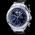 นาฬิกา Omega Speedmaster Tripledate Blue Dial หน้าปัดสีน้ำเงิน สายเหล็กแท้ นาฬิกาปี1995 Automatic ขนาด 39 mm