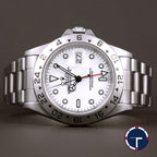 นาฬิกา Rolex ExplorerII Ref.16570 SeriesU Swiss Only Dial หน้าปัดสีขาว สายOysterแท้13ข้อ นาฬิกาปี1998 Automatic ขนาด 40 ขนาด