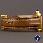 นาฬิกา Cartier Tank Américaine 18K Yellow Gold หน้าปัดสีครีม ตัวเรือนทองคำ18K สายหนังแท้ หัวเข็มขัดแท้ทองคำ18K Quartz ขนาด 22.5x41.5(Size M)
