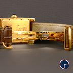 นาฬิกา Cartier Tank Américaine 18K Yellow Gold หน้าปัดสีครีม ตัวเรือนทองคำ18K สายหนังแท้ หัวเข็มขัดแท้ทองคำ18K Quartz ขนาด 22.5x41.5(Size M)