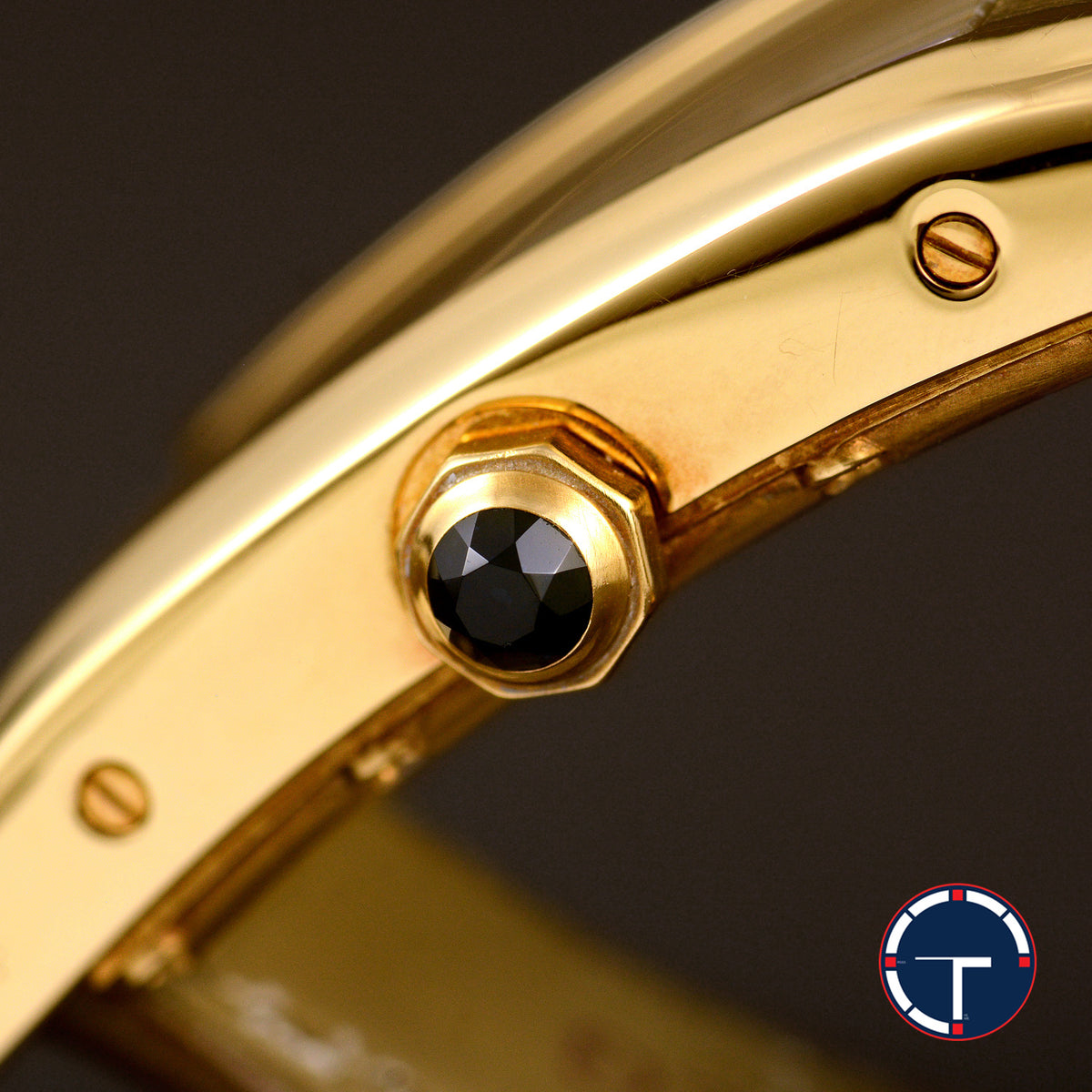 นาฬิกา Cartier Tank Américaine 18K Yellow Gold หน้าปัดสีครีม ตัวเรือนทองคำ18K สายหนังแท้ หัวเข็มขัดแท้ทองคำ18K Quartz ขนาด 22.5x41.5(Size M)
