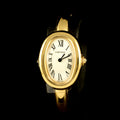 นาฬิกา Cartier Baignoire de Cartier 18K Yellow Gold หน้าปัดสีครีม หลักชั่วโมงเลขโรมัน ตัวเรือนและสายทองคำ18K กล่อง+ใบ นาฬิกาปี2026 Quartz ขนาด 31.4x23.1 mm Size S