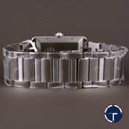 นาฬิกา Cartier Tank Must หน้าปัดสีขาวลายGuilloché(กิโยเช่) สายเหล็กแท้ กล่อง+ใบ Automatic ขนาด 31x41 mm (Size XL)