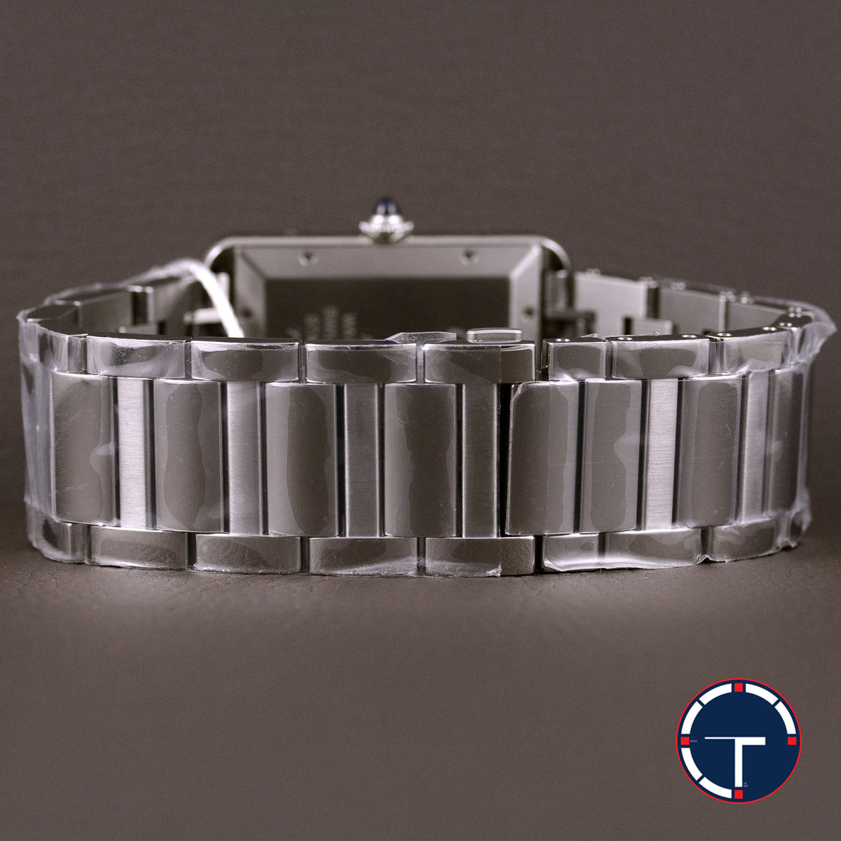 นาฬิกา Cartier Tank Must หน้าปัดสีขาวลายGuilloché(กิโยเช่) สายเหล็กแท้ กล่อง+ใบ Automatic ขนาด 31x41 mm (Size XL)