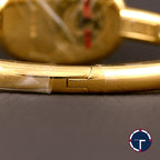 นาฬิกา Cartier Baignoire de Cartier 18K Yellow Gold หน้าปัดสีครีม หลักชั่วโมงเลขโรมัน ตัวเรือนและสายทองคำ18K กล่อง+ใบ นาฬิกาปี2026 Quartz ขนาด 31.4x23.1 mm Size S