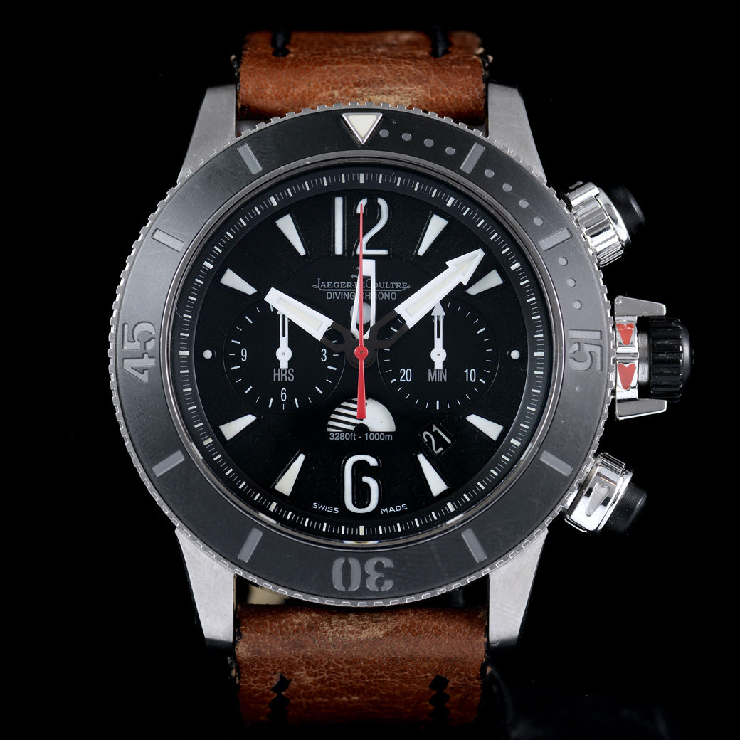 นาฬิกา Jaeger-Lecoultre Master Compressor Diving Chonograph GMT U.S. Navy Seal Limited1500เรือน มีสายหนังและหัวเข็มขัดแท้ Automatic ขนาด 46 mm