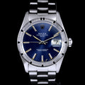 นาฬิกา Rolex Date Ref.1501 หน้าปัดสีน้ำเงิน ขอบรางรถไฟ สายOysterแท้ (แบบม้วน) นาฬิกาปี1974 Automatic ขนาด 34 mm
