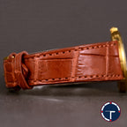 นาฬิกา Audemars Piguet (AP) Vintage 18K Yellow Gold Original Buckle หน้าปัดสีขาว หลักชั่วโมงเลขโรมัน ตัวเรือนทองคำ18K หัวเข็มขัดแท้ Quartz ขนาด 31 mm