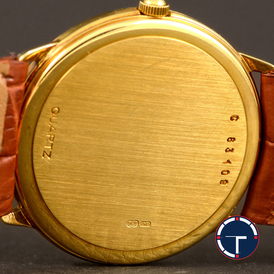 นาฬิกา Audemars Piguet (AP) Vintage 18K Yellow Gold Original Buckle หน้าปัดสีขาว หลักชั่วโมงเลขโรมัน ตัวเรือนทองคำ18K หัวเข็มขัดแท้ Quartz ขนาด 31 mm