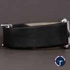 นาฬิกา Cartier Unpolished Tank Basculante Ref.2386 หน้าปัดสีดำ หลักชั่วโมงเลขอารบิก สายผ้าแท้ หัวเข็มขัด Quartz ขนาด 22 x 32 mm
