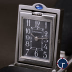 นาฬิกา Cartier Unpolished Tank Basculante Ref.2386 หน้าปัดสีดำ หลักชั่วโมงเลขอารบิก สายผ้าแท้ หัวเข็มขัด Quartz ขนาด 22 x 32 mm