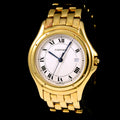นาฬิกา Cartier "Unpolished" Cougar Ref.887904 18k Yellow Gold หน้าปัดสีขาว หลักชั่วโมงเลขโรมัน ตัวเรือนและสายทองคำ18K Quartz ขนาด 32 mm