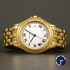 นาฬิกา Cartier "Unpolished" Cougar Ref.887904 18k Yellow Gold หน้าปัดสีขาว หลักชั่วโมงเลขโรมัน ตัวเรือนและสายทองคำ18K Quartz ขนาด 32 mm