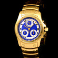 นาฬิกา Cartier "Unpolished" Santos Ronde Chronograph Ref.1500 Blue Dial 18k Yellow Gold น้าปัดวงน้ำเงิน ตัวเรือนและสายทองคำ18k Quartz ขนาด 31 mm