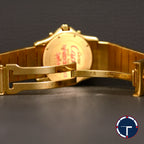 นาฬิกา Cartier "Unpolished" Santos Ronde Chronograph Ref.1500 Blue Dial 18k Yellow Gold น้าปัดวงน้ำเงิน ตัวเรือนและสายทองคำ18k Quartz ขนาด 31 mm