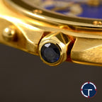 นาฬิกา Cartier "Unpolished" Santos Ronde Chronograph Ref.1500 Blue Dial 18k Yellow Gold น้าปัดวงน้ำเงิน ตัวเรือนและสายทองคำ18k Quartz ขนาด 31 mm
