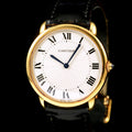 นาฬิกา Cartier "Unpolished" Ronde Louis Ref.0900 Yellow Gold18K หน้าปัดสีขาว หลักชั่วโมงเลขโรมัน ตัวเรือนทองคำ18K สายหนังแท้ หัวเข็มขัดแท้ ไขลาน(Manual Winding) ขนาด 34 mm